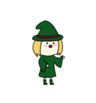 [アレンジ用]丸顔魔女（次女）ハロウィン（個別スタンプ：4）