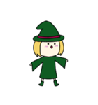 [アレンジ用]丸顔魔女（次女）ハロウィン（個別スタンプ：5）