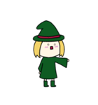 [アレンジ用]丸顔魔女（次女）ハロウィン（個別スタンプ：12）