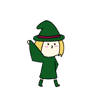 [アレンジ用]丸顔魔女（次女）ハロウィン（個別スタンプ：14）