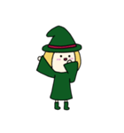[アレンジ用]丸顔魔女（次女）ハロウィン（個別スタンプ：18）