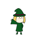 [アレンジ用]丸顔魔女（次女）ハロウィン（個別スタンプ：19）