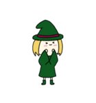 [アレンジ用]丸顔魔女（次女）ハロウィン（個別スタンプ：20）