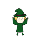 [アレンジ用]丸顔魔女（次女）ハロウィン（個別スタンプ：22）