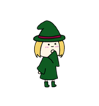 [アレンジ用]丸顔魔女（次女）ハロウィン（個別スタンプ：24）