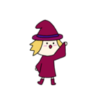 [アレンジ用]丸顔魔女（三女）ハロウィン（個別スタンプ：1）