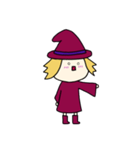[アレンジ用]丸顔魔女（三女）ハロウィン（個別スタンプ：4）