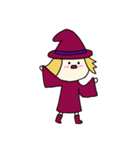 [アレンジ用]丸顔魔女（三女）ハロウィン（個別スタンプ：5）