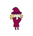 [アレンジ用]丸顔魔女（三女）ハロウィン（個別スタンプ：8）