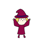 [アレンジ用]丸顔魔女（三女）ハロウィン（個別スタンプ：12）