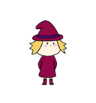 [アレンジ用]丸顔魔女（三女）ハロウィン（個別スタンプ：13）