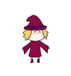 [アレンジ用]丸顔魔女（三女）ハロウィン（個別スタンプ：16）