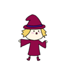 [アレンジ用]丸顔魔女（三女）ハロウィン（個別スタンプ：19）