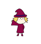 [アレンジ用]丸顔魔女（三女）ハロウィン（個別スタンプ：22）