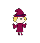 [アレンジ用]丸顔魔女（三女）ハロウィン（個別スタンプ：24）