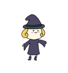 [アレンジ用]丸顔魔女（四女）ハロウィン（個別スタンプ：1）
