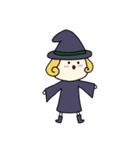 [アレンジ用]丸顔魔女（四女）ハロウィン（個別スタンプ：8）