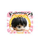 人形風のかわいい少年（男の子）の卓球挨拶（個別スタンプ：8）