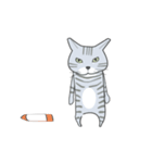 ふわふわした猫（個別スタンプ：1）