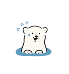 うごく！シロクマシンプル 働くシロクマ（個別スタンプ：18）
