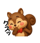 アニマルズ☆リアクション【3D×デカ文字】（個別スタンプ：17）