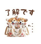 名入れ敬語の癒しコーギー（個別スタンプ：7）
