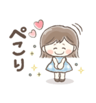 かわいい敬語❤️ぱっつんボブの女の子（個別スタンプ：20）