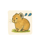 ナキウサギちゃん1（北海道 高山植物編)（個別スタンプ：4）