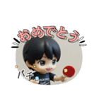 人形風のかわいい卓球少年（個別スタンプ：6）