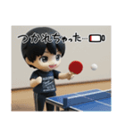 人形風のかわいい卓球少年（個別スタンプ：11）
