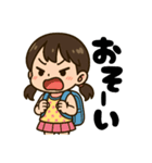 学校や習い事に通う女の子。（個別スタンプ：11）
