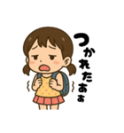 学校や習い事に通う女の子。（個別スタンプ：18）
