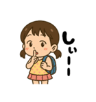 学校や習い事に通う女の子。（個別スタンプ：27）