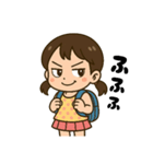 学校や習い事に通う女の子。（個別スタンプ：30）