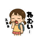 学校や習い事に通う女の子。（個別スタンプ：31）