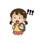 学校や習い事に通う女の子。（個別スタンプ：33）