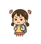 学校や習い事に通う女の子。（個別スタンプ：34）