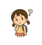 学校や習い事に通う女の子。（個別スタンプ：35）