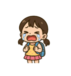 学校や習い事に通う女の子。（個別スタンプ：36）