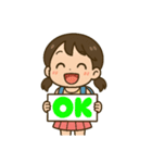 学校や習い事に通う女の子。（個別スタンプ：37）