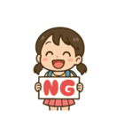 学校や習い事に通う女の子。（個別スタンプ：38）