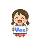 学校や習い事に通う女の子。（個別スタンプ：39）