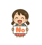 学校や習い事に通う女の子。（個別スタンプ：40）