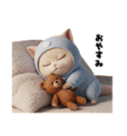 まんまる顔の猫様（個別スタンプ：15）