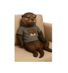 Tシャツを着たカワウソ（個別スタンプ：29）