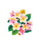 プルメリアフラワーアートスタンプ（個別スタンプ：5）