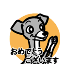 【ブルー3】1年中使える♡パピーイタグレ（個別スタンプ：18）