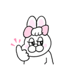 家族で使える！ぶりぶりうさぎ（個別スタンプ：4）