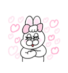 家族で使える！ぶりぶりうさぎ（個別スタンプ：36）