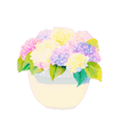 あじさいお花スタンプ2（個別スタンプ：5）